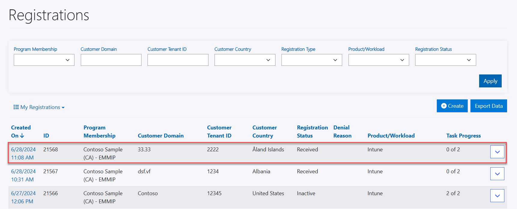 Registration complete