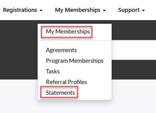 FPC My Memberships Statement